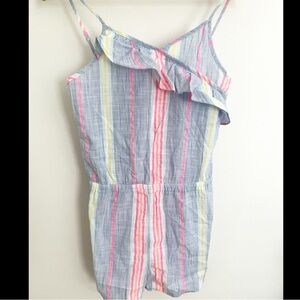 NWT Vineyard Vines Kids Pastel Striped Romper Milou Breaker Size Large